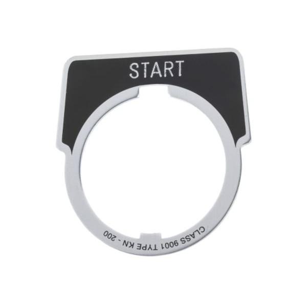 30MM LEGEND PLATE START, Ideal Electrical Catalogue Industrial Push Button Text Plate For Command Devices - Construction Supplies Australia