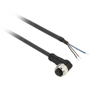 FEMALE, M8, 3PIN, ELBOWED PREWIRED CONNE