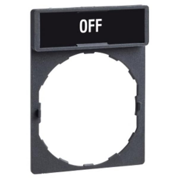 HARMONY XB4, LEGEND HOLDER 30 X 40 MM, PLASTIC, WITH LEGEND 8 X 27 MM, MARKED OFF, Ideal Electrical Catalogue Industrial Push Button Text Plate For Command Devices - Construction Supplies Australia