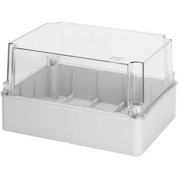 Enclosure Plastic IP56 High Top 150X110X140 Clear Lid, Ideal Electrical Catalogue Industrial Enclosures Adaptable Boxes - Construction Supplies Australia
