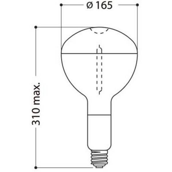 Lamp High Pressure Sodium 220 Watt E40 Base 4500 Lumen Reflector, Ideal Electrical Catalogue Lamps High Intensity Discharge High Pressure Sodium Vapour Lamp - Construction Supplies Australia