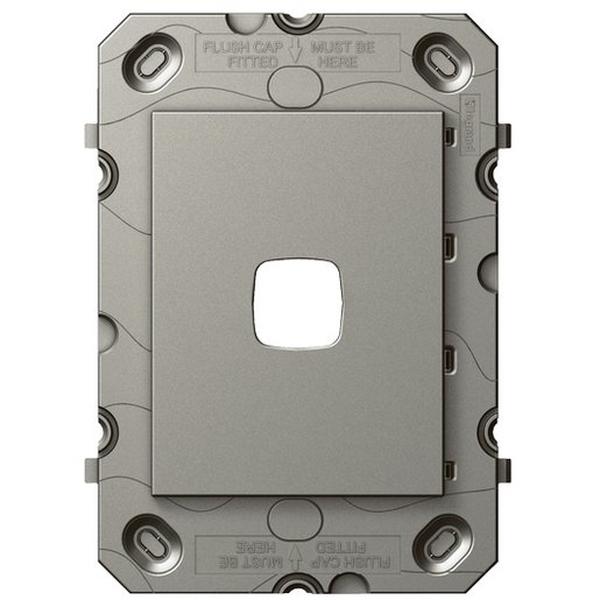Arteor 1 Gang Grid Only Without Mechanism Magnesium, Ideal Electrical Catalogue Switches Plugs Sockets Switches Holder For Modular Domestic Switching Devices - Construction Supplies Australia