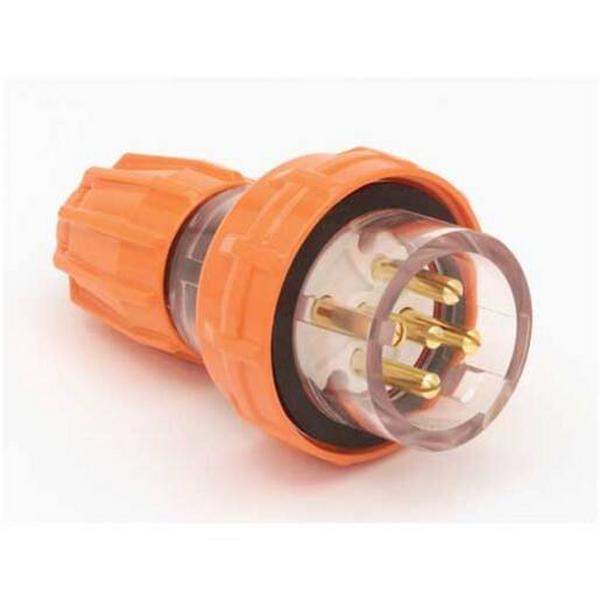Plug 5 Pin 20A500V Res Orange, Ideal Electrical Catalogue Industrial Industrial Plugs Sockets Industrial Plug - Construction Supplies Australia