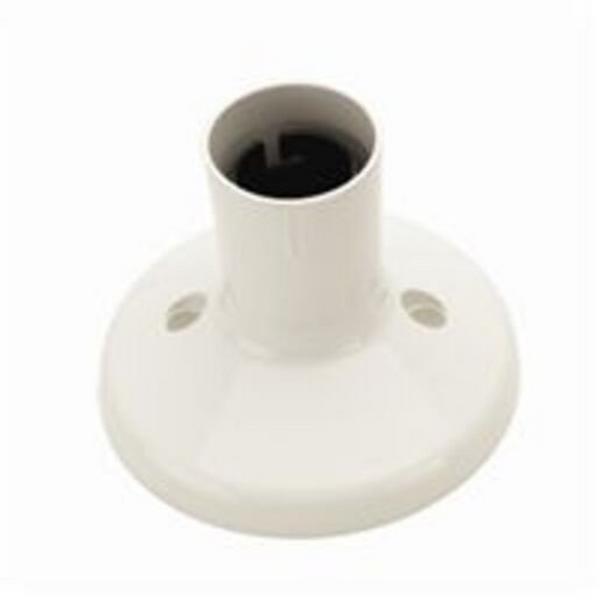 Batten Holder B22 Fixed 64mm Base 50mm Mnt Centre Adjustable White, Ideal Electrical Catalogue Light Fittings Lamp Holder Lamp Holder - Construction Supplies Australia