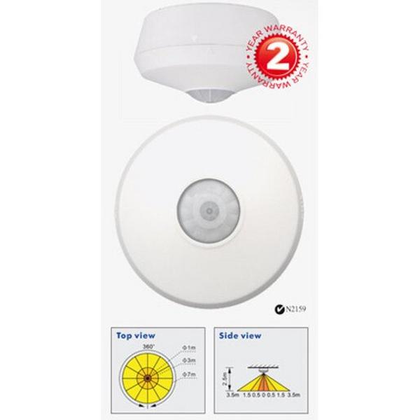 360 Surface Mount Presence Detector White Only, Ideal Electrical Catalogue Switches Plugs Sockets Movement Sensor Movement Sensor - Construction Supplies Australia
