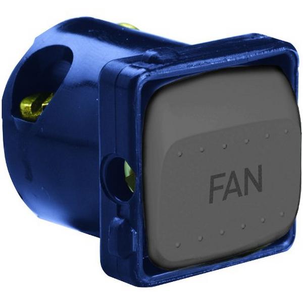 Arteor 10A Switch Mech Magnesium Engraved "Fan", Ideal Electrical Catalogue Switches Plugs Sockets Push Button Switch Mechs - Construction Supplies Australia
