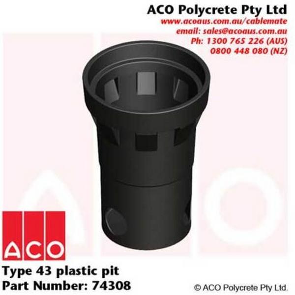 Pit Type 43 Plastic 430mm Diameter X 610mm 4.8Kg, Ideal Electrical Catalogue Power Distribution Earth Inspection Pits Earth Inspection Pit - Construction Supplies Australia