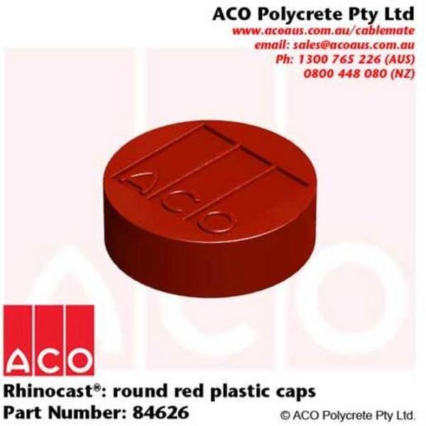 Rhinocast: Round Red Plastic Caps, Ideal Electrical Catalogue Power Distribution Earth Inspection Pits Earth Inspection Pit - Construction Supplies Australia
