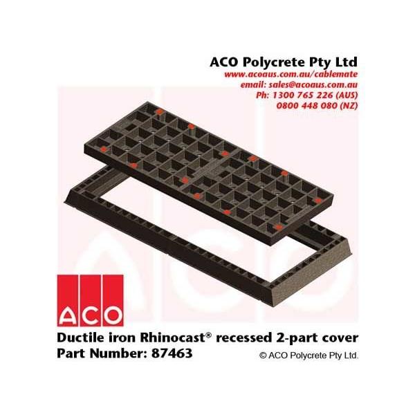 Ductile Iron Rhinocast Recessed 2-Part Cover (As 3996 Class G) 600X1290, Ideal Electrical Catalogue Power Distribution Earth Inspection Pits Earth Inspection Pit - Construction Supplies Australia