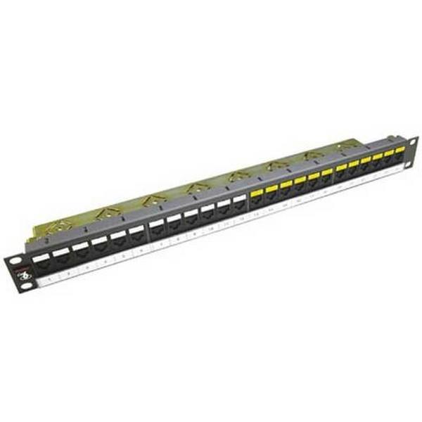 24 Port Powercat 6 Patch Panel 568A/B 1U, Ideal Electrical Catalogue Data Communications Copper Patch Panel Copper Twisted Pair - Construction Supplies Australia