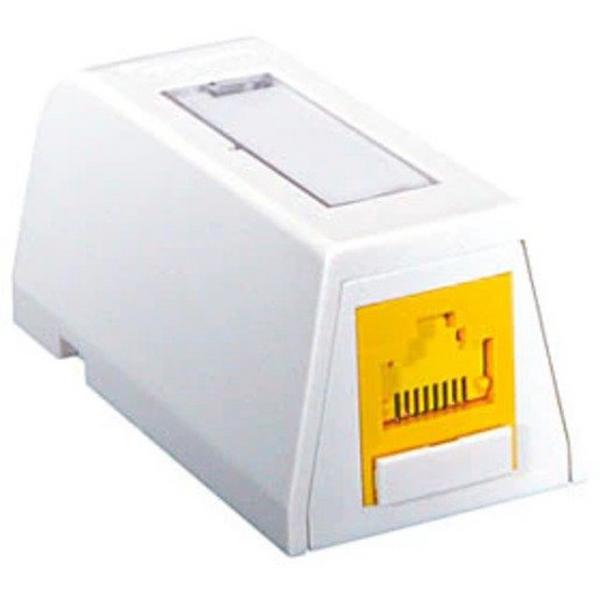 1 Port Modular Surface Box Unloaded - White, Ideal Electrical Catalogue Data Communications Fibre Fibre Optic Distribution Box - Construction Supplies Australia