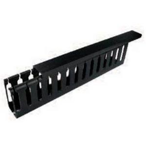 CABLE DUCT BLACK (BOX QTY=8) 2 MTR OPEN SLOT 100X100MM