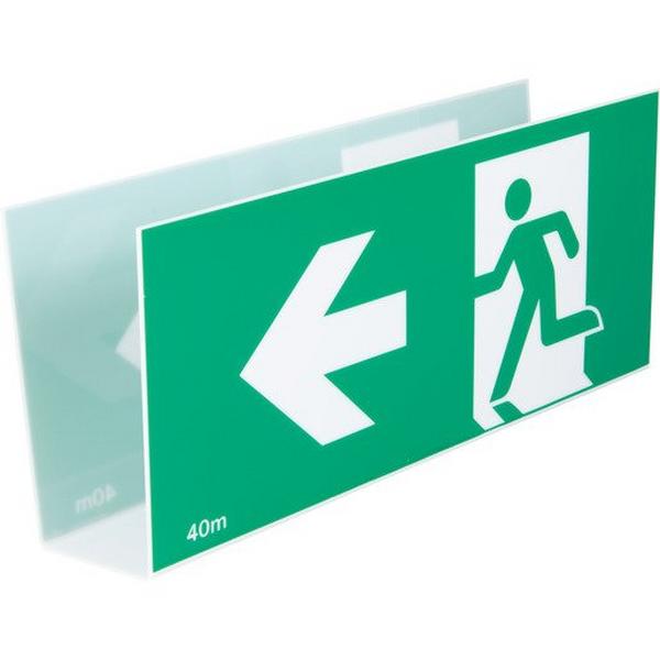 DIFF ECO JUMBO 18W DS PICTO AOW, Ideal Electrical Catalogue Light Fittings Emergency Exit Pictogram For Emergency Luminaire - Construction Supplies Australia