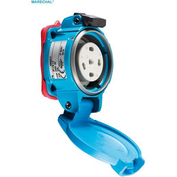 Socket Outlet (Female Source) Pn Semi-Recessed M, Ideal Electrical Catalogue Industrial Industrial Plugs Sockets Industrial Socket Outlet - Construction Supplies Australia