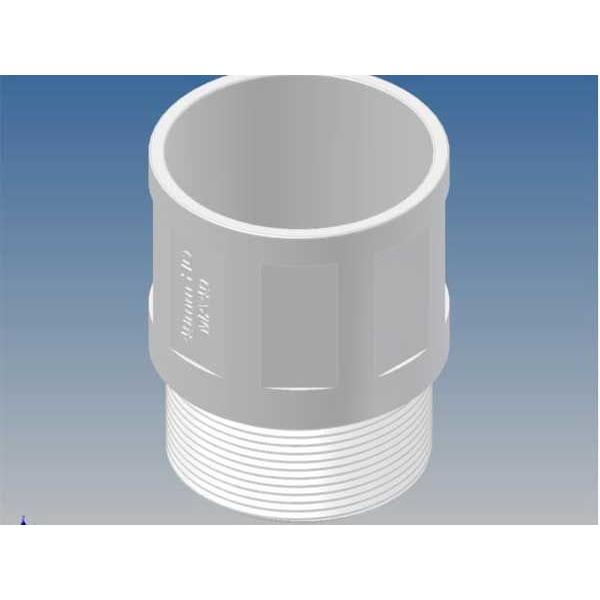 Adaptor Plain To Screwed 40mm Grey, Ideal Electrical Catalogue Cable Management Conduit Rigid Couplers - Construction Supplies Australia