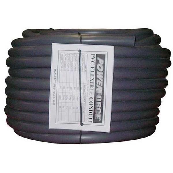 PVC Flexible Conduit D/Wire Grey 63mm X 15M (10/Plt), Ideal Electrical Catalogue Cable Management Conduit Flexible Protective Plastic Hose - Construction Supplies Australia