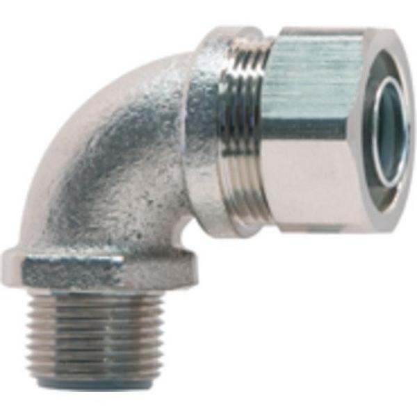 32mm Liquidtight 90 Degree Brass Fitting, Ideal Electrical Catalogue Cable Management Protective Hose Accessories Screw Connection For Protective Metallic Hose - Construction Supplies Australia
