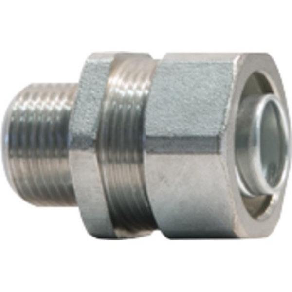 32mm Liquidtight Straight Brass Fitting, Ideal Electrical Catalogue Cable Management Protective Hose Accessories Screw Connection For Protective Metallic Hose - Construction Supplies Australia