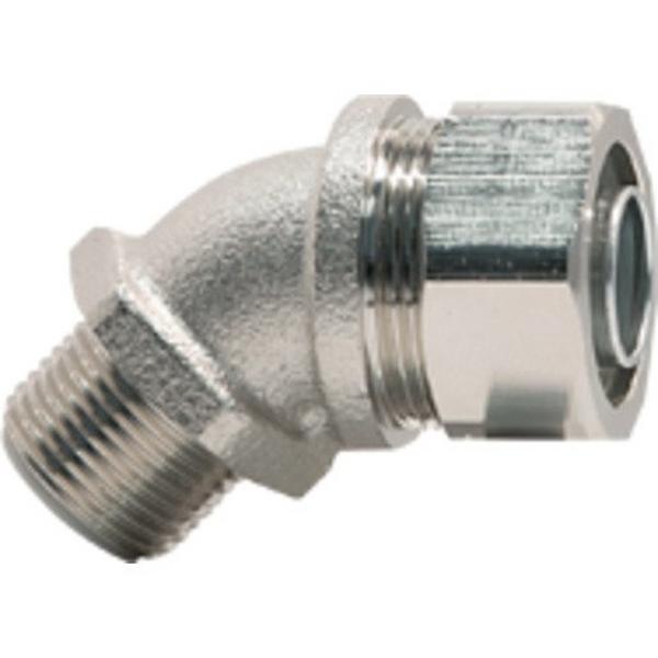40mm Liquidtight 45 Degree Brass Fitting, Ideal Electrical Catalogue Cable Management Protective Hose Accessories Screw Connection For Protective Metallic Hose - Construction Supplies Australia