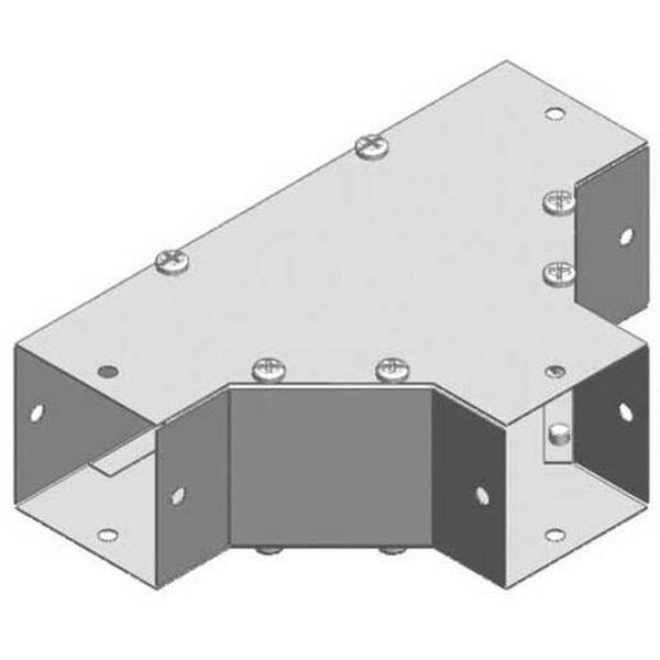 DUCT TEE GALVANISED STEEL 100MM X 100MM, Ideal Electrical Catalogue Cable Management Duct Tee For Installation Duct - Construction Supplies Australia