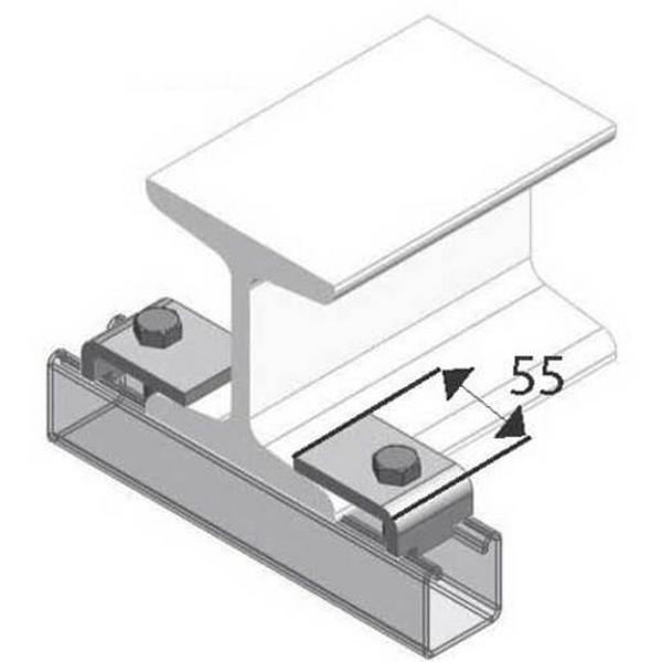 Beam Clamp For Strut Hot Dip Galvanised, Ideal Electrical Catalogue Cable Management Cable Support Span Wire Clamp - Construction Supplies Australia