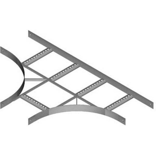 Cable Ladder Tee Nema 1 Hot Dip Galvanised 450mm 300R, Ideal Electrical Catalogue Cable Management Cable Ladder Tee For Cable Ladder - Construction Supplies Australia