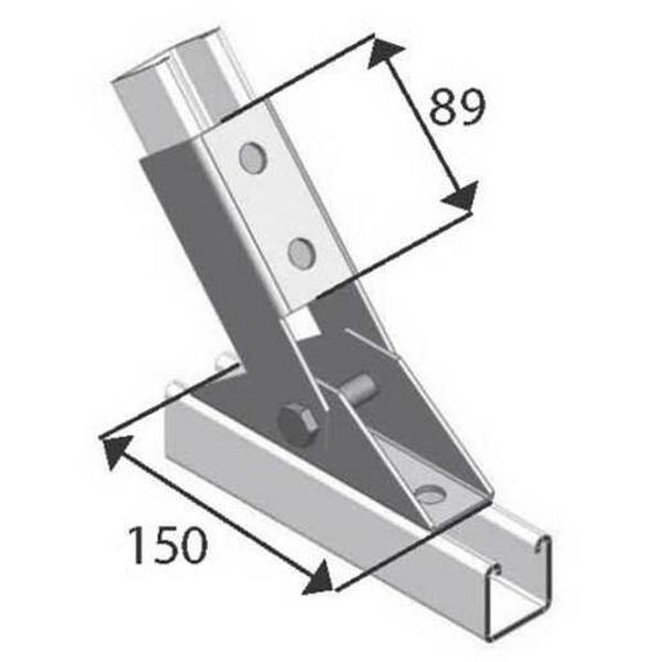 Angle Fitting Adjustable Brace Hot Dipped Galvanised With Bolt And Nut, Ideal Electrical Catalogue Cable Management Cable Support Bracket For Cable Support System - Construction Supplies Australia