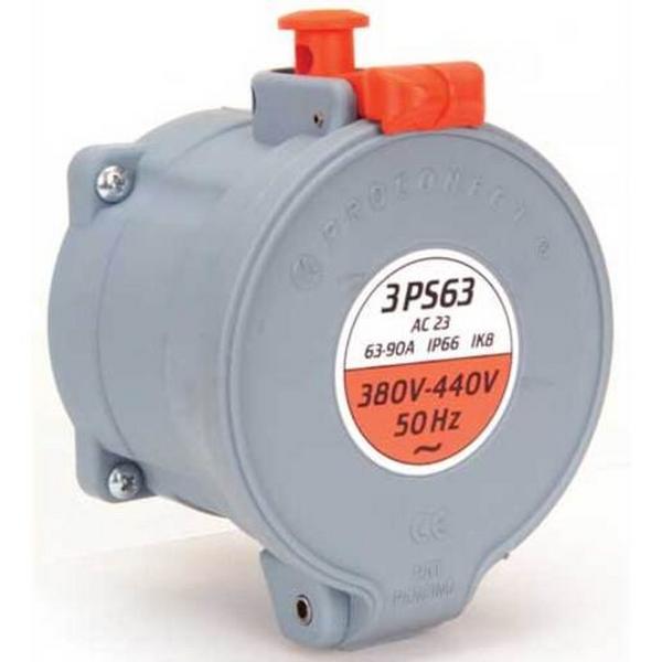 3Ps63 Socket Outlet 3P+E, Ideal Electrical Catalogue Industrial Industrial Plugs Sockets Round Socket Plug For High Currents - Construction Supplies Australia