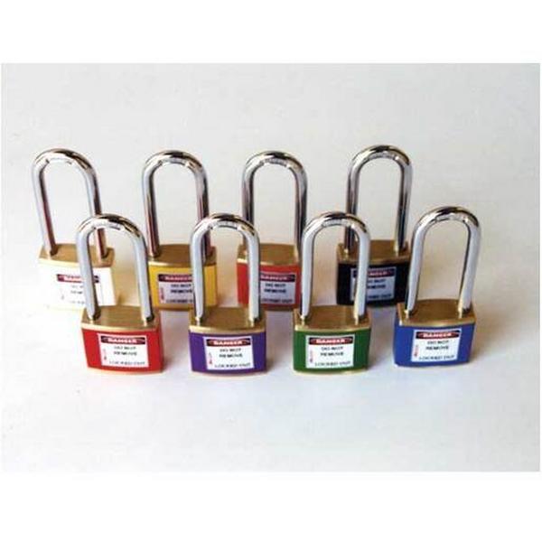 Colour Coded Padlock Plastic 50mm Shackle Orange Hang Pk, Ideal Electrical Catalogue Safety Site Safety Padlock - Construction Supplies Australia
