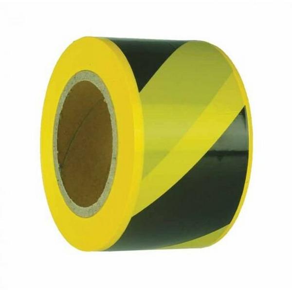 Barricade Tape - Economy 75 X 150M Yellow And Black Stripped, Ideal Electrical Catalogue Safety Site Safety Warning Tape - Construction Supplies Australia