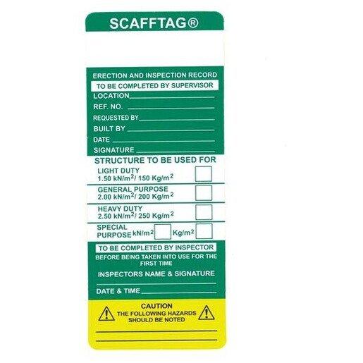 Brady 857210 | Scafftag Scafftag Mk I Standard Insert Pk-50 | Warning ...
