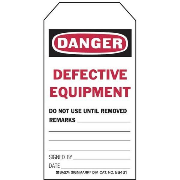 Accident Prevention Tags - Defective Equipment, Ideal Electrical Catalogue Hardware Warning Signing Plate Warning Sign And Labels - Construction Supplies Australia