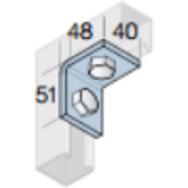 Angle Bracket - 2 Hole, Ideal Electrical Catalogue Cable Management Cable Support Bracket For Cable Support System - Construction Supplies Australia
