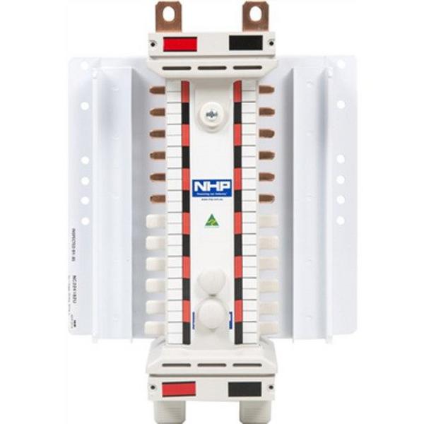 CHASSIS DIN 250A 48W 2P RD+BLACK, Ideal Electrical Catalogue Power Distribution Busbar Distributor Assembly Busbars - Construction Supplies Australia