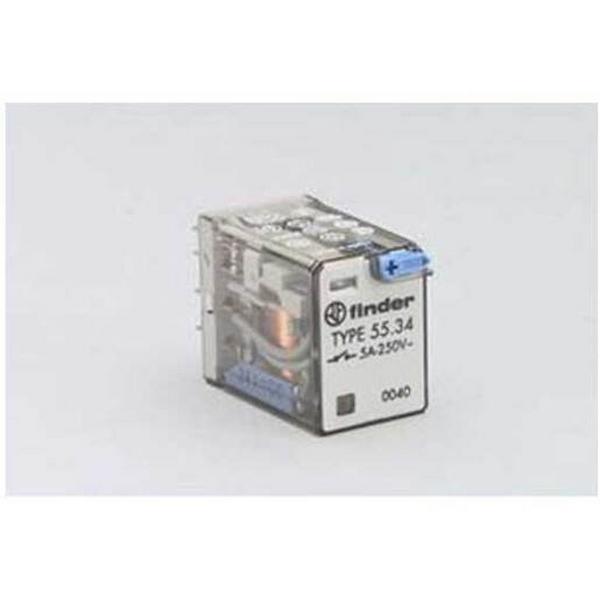 FINDER 55 SERIES MINIATURE GENERAL PURPOSE RELAY 7A 4CO 24V DC COIL WITH PB PLUS LED MECH, Ideal Electrical Catalogue Power Distribution Relays Switching Relay - Construction Supplies Australia
