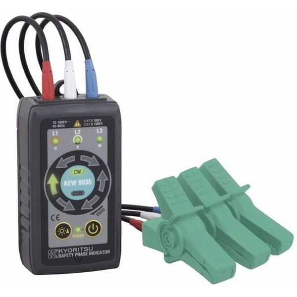 Kyoritsu 8035 Non Contact Phase Rotation Indicator, Ideal Electrical Catalogue Tools Instrumentation Test Measurement Phase Sequence Indicator - Construction Supplies Australia