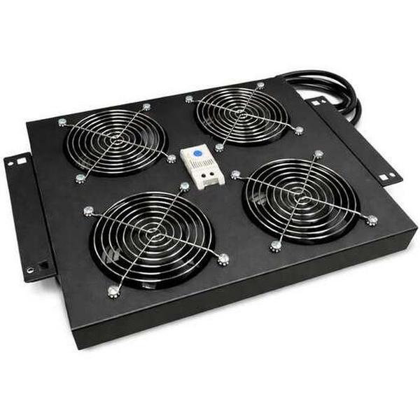 AUSRACK AXIAL FAN 4 WAY C/W T/STAT, Ideal Electrical Catalogue Power Distribution Devices For Distribution Boards Ventilator Enclosure Cabinet - Construction Supplies Australia