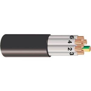 CABLE CONTROL 2.5MM 7/067 4C+E BLACK SHEATH