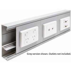 SKIRTING DUCT "ELITE SERIES" 150X50MM C/W DROP-IN COVER WHITE (NOTE: 3M LENGTHS)