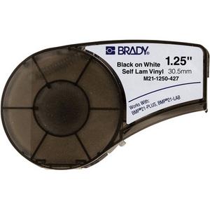 .5" X 1.25" B427 BLACK ON WHITE/CLEAR