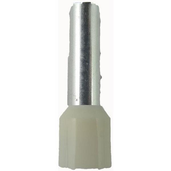 Bootlace Insulated Ivory 12mm X 16mm2, Ideal Electrical Catalogue Wiring Accessories Lugs Links Cable End Sleeve - Construction Supplies Australia