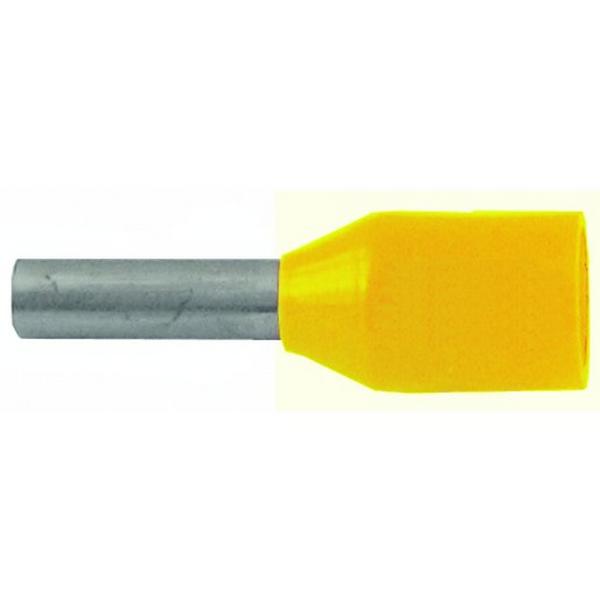 Bootlace Insulated Yellow 21mm X 70mm2 Pk7, Ideal Electrical Catalogue Wiring Accessories Lugs Links Cable End Sleeve - Construction Supplies Australia