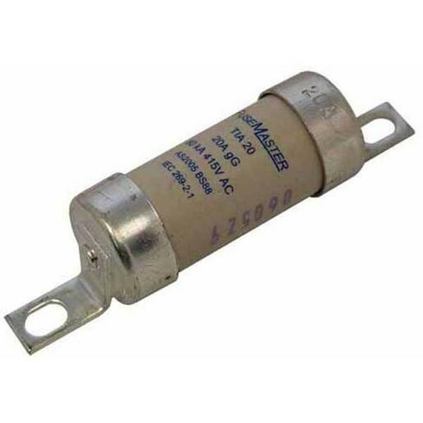 Fuse Cartridge 16A 500V Off Set Tags 73mm Fixing Centres, Ideal Electrical Catalogue Power Distribution Fuses Holders Tag Bolted Fuse - Construction Supplies Australia