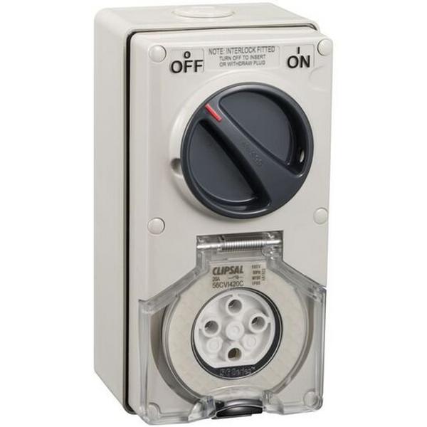 56Cvi420 With Micro Switch, Ideal Electrical Catalogue Industrial Industrial Plugs Sockets Industrial Socket Outlet Disconnectable With Fuse - Construction Supplies Australia