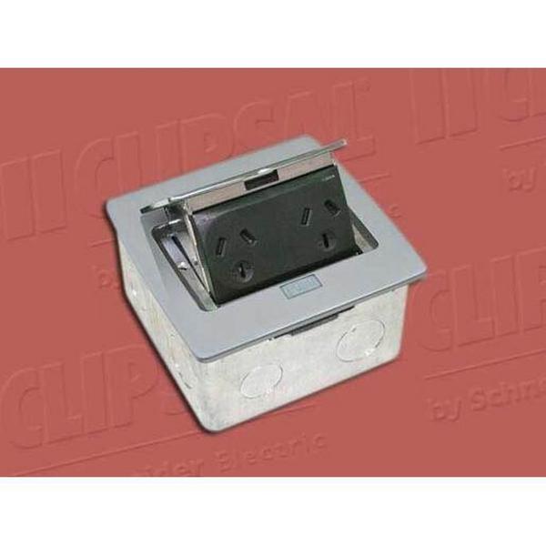 Pop Up Desk Outlet 2P Stainless Steel, Ideal Electrical Catalogue Switches Plugs Sockets Outlets Desk Outlets - Construction Supplies Australia