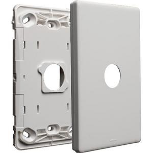 EXCEL LIFE EM SERIES GRID AND PLATE 1 GANG GLOSS WHITE