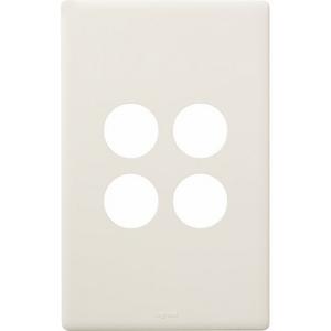 EXCEL LIFE SWITCH COVERPLATE 4 GANG GLOSS WHITE