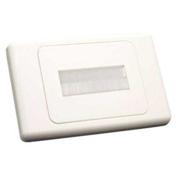 Digital Life Cable Brush Wall Plate White, Ideal Electrical Catalogue Switches Plugs Sockets Switches Grid Cover Plate - Construction Supplies Australia