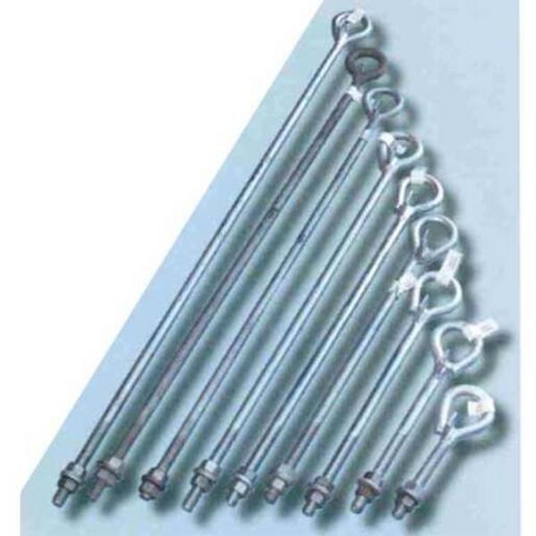 Eyebolt 450mm With Earth Tag. Galvanised, Ideal Electrical Catalogue Hardware Nuts Bolts Eye Bolt - Construction Supplies Australia