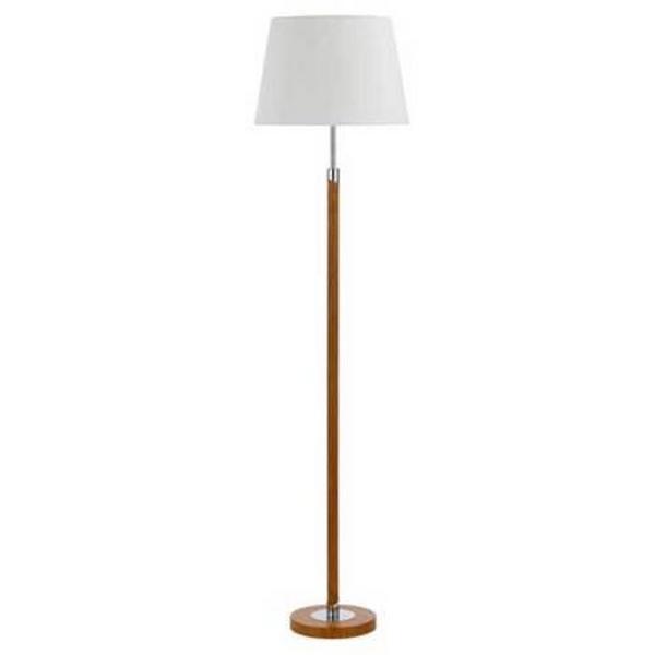 LAMP FLOOR E27 60WMAX H1600MM D400MM WALNUT/WHITE BELMORE, Ideal Electrical Catalogue Light Fittings Floor Lamp Floor Luminaire - Construction Supplies Australia